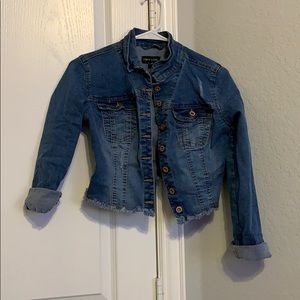 cropped jean jacket